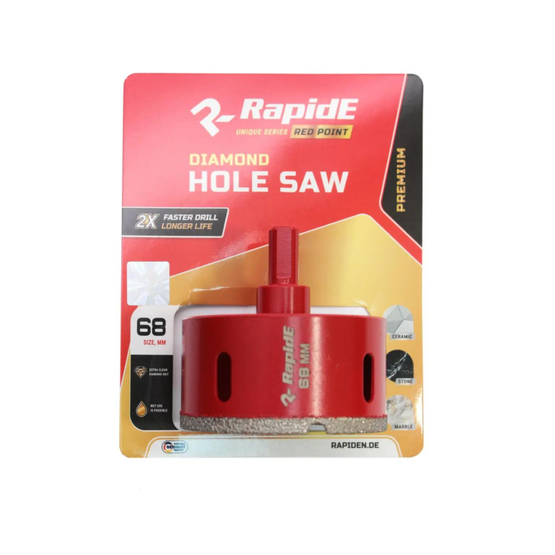 Коронка алмазна RapidE Red Point EVO Ø 68 мм під дриль (НФ-00001861)