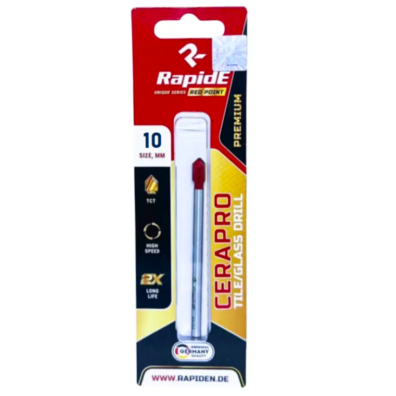 Сверло 10 мм RapidE CERAPRO RED POINT для керамогранита и плитки (НФ-00001920)