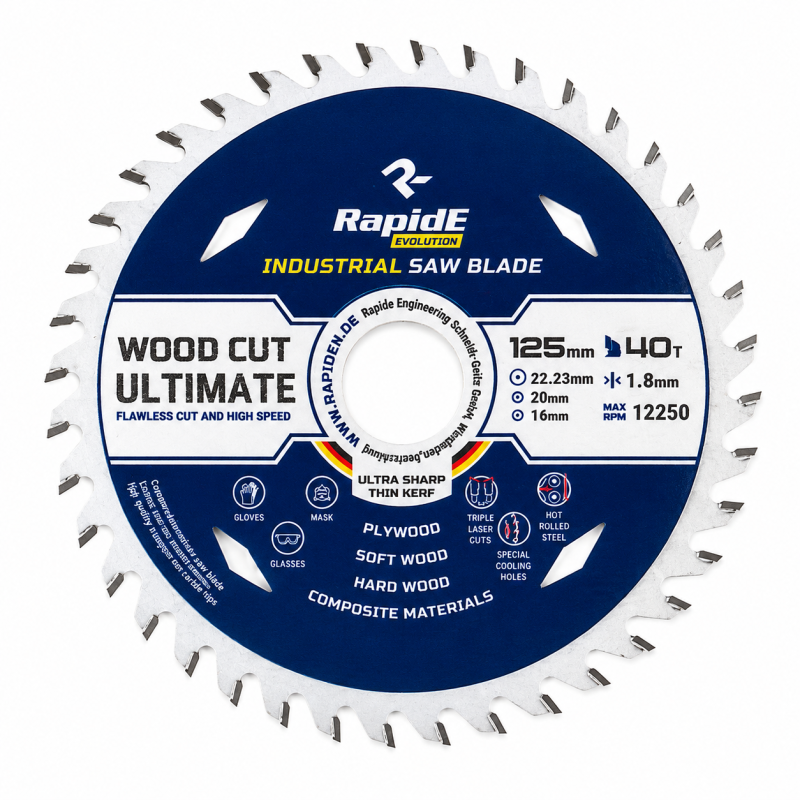 Пильный диск INDUSTRIAL TCT SAW 125*22.23*40T (НФ-00001003)