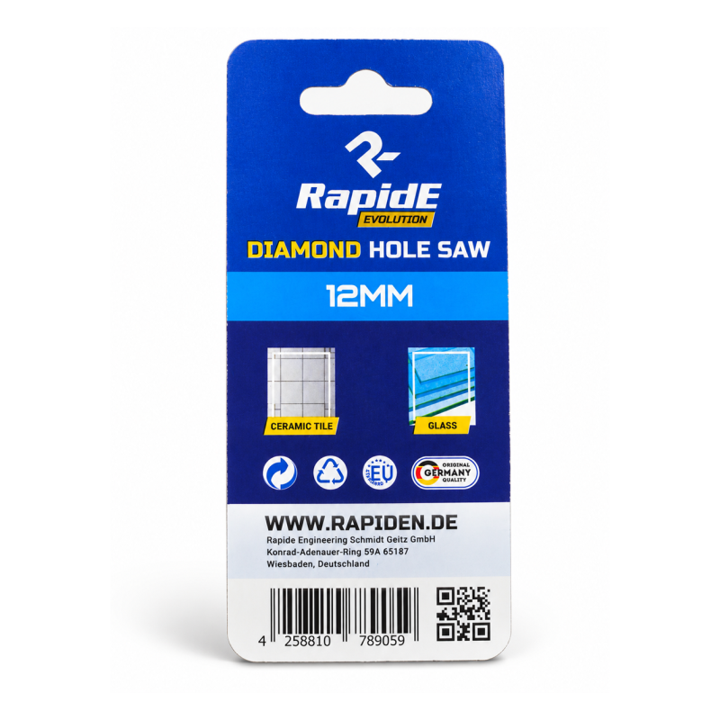 Алмазна коронка RapidE TILE/GLASS 12мм (НФ-00001520)