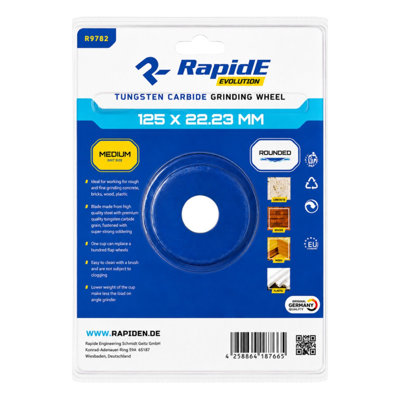 Шліфувальний альфа-диск RapidE R9782 Ø125мм, середня фракція (НФ-00002799)