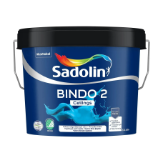 Эмульсионная матовая краска Sadolin Bindo 2 для потолка, ярко-белая, BW, 2.5 л (5845989)