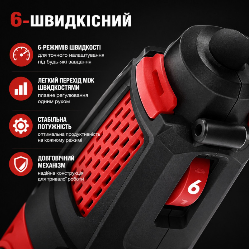 Гравер (кутова машина) Shijing 9315, 190 Вт, 34 000 об/хв (9315)