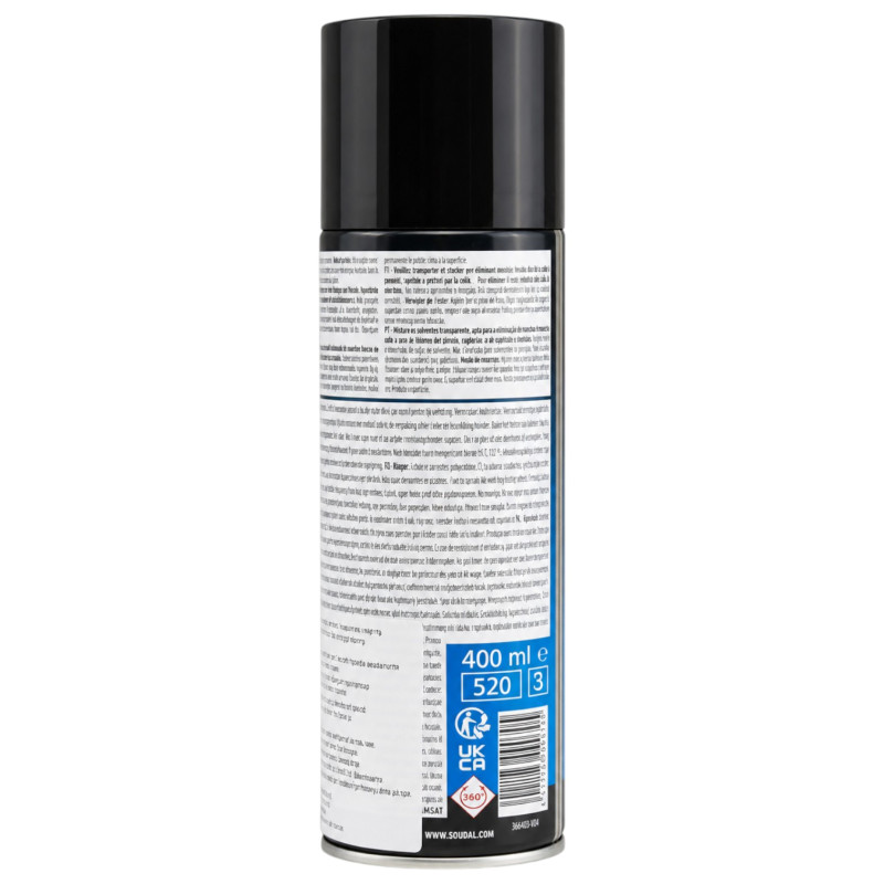 Аэрозоль SOUDAL Adhesive Remover для удаления клея 400 мл (00-00010705)