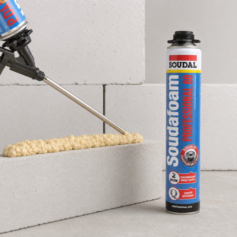 Піна монтажна SOUDAL Soudafoam Gun P60, 750 мл (00-00012685)