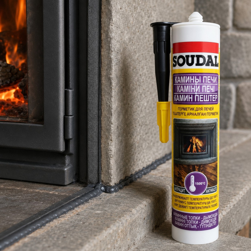 Герметик SOUDAL CALOFER для камінів і печей 280 мл (00-00012755)
