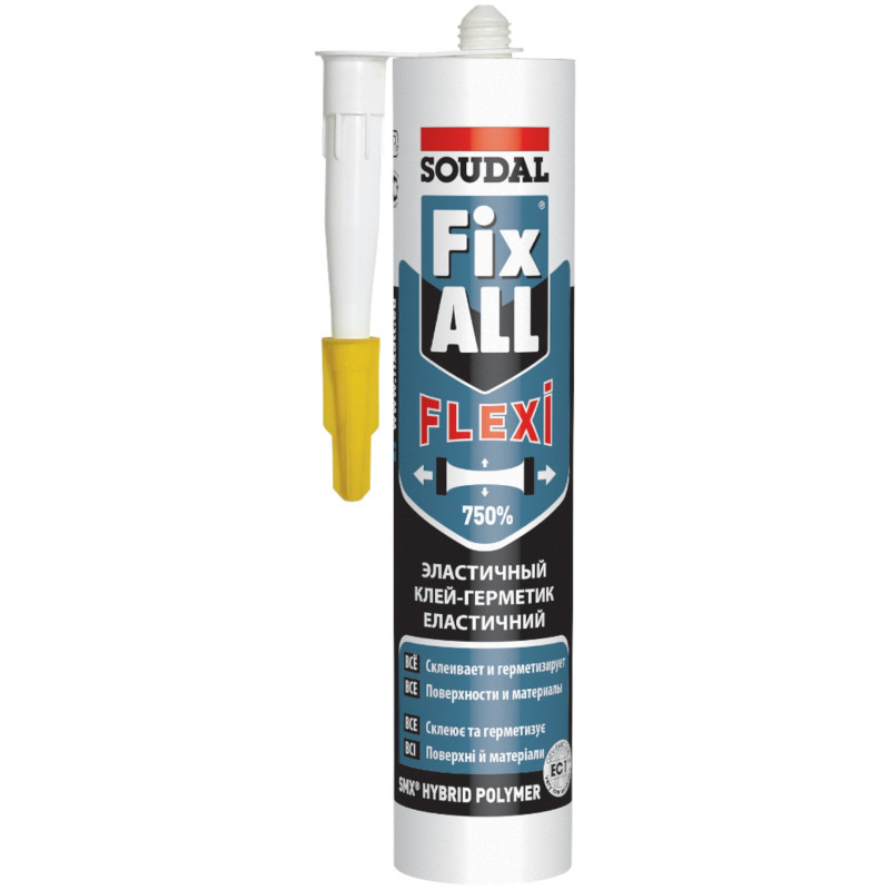 Клей-герметик Soudal FIX ALL білий 290 мл (00-00012779)