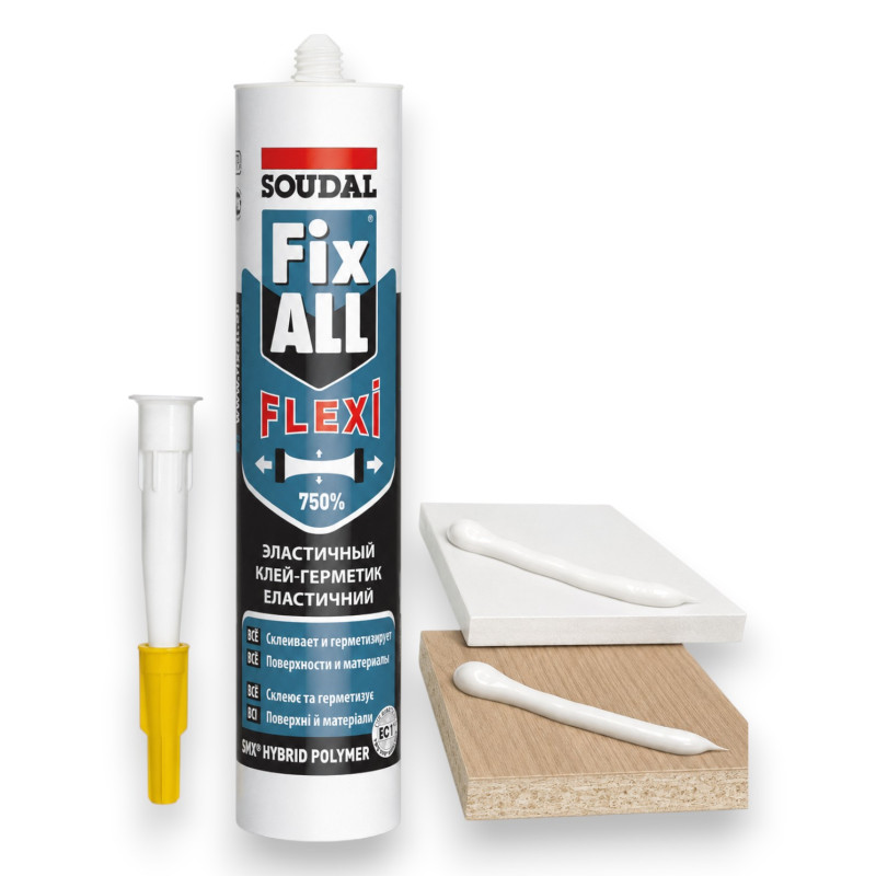 Клей-герметик Soudal FIX ALL білий 290 мл (00-00012779)