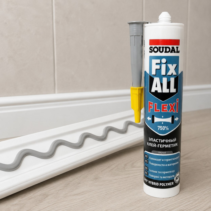 Клей-герметик SOUDAL FIX ALL Flexi серый 290 мл (00-00012780)