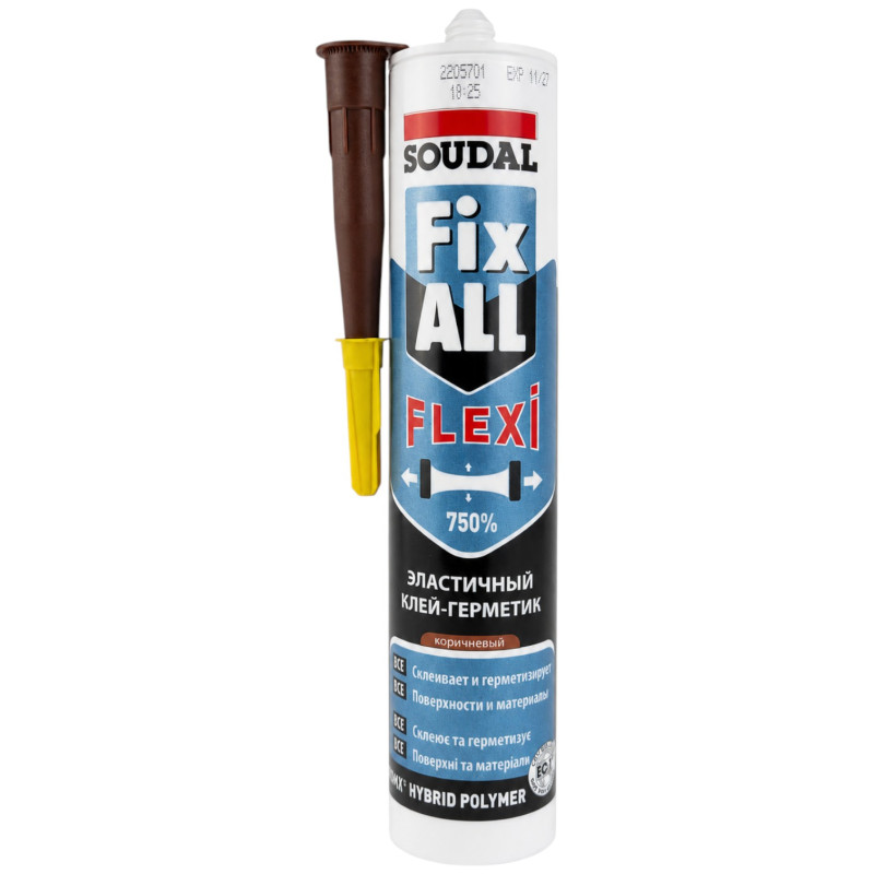Клей-герметик SOUDAL FIX ALL Flexi коричневый 290 мл (00-00012781)