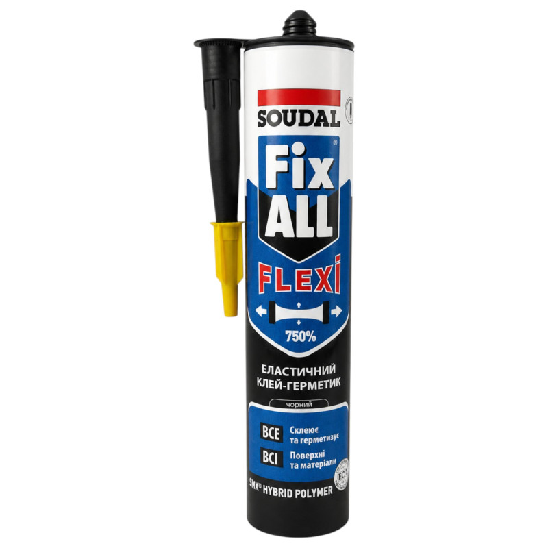 Клей-герметик SOUDAL FIX ALL Flexi черный 290 мл  (00-00012782)