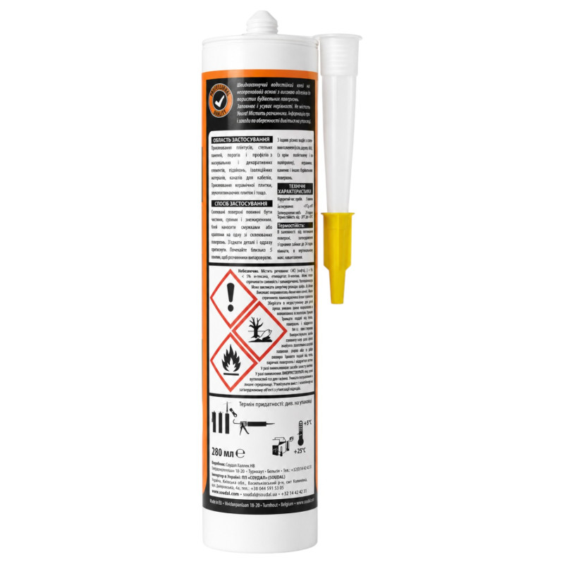 Клей монтажный SOUDAL бежевый 48А 280 мл (00-00012804)