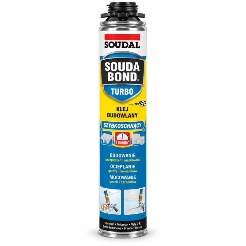 Монтажная пена-клей SOUDAL SOUDABOND EASY TURBO 750 мл (000010000000802EXA)
