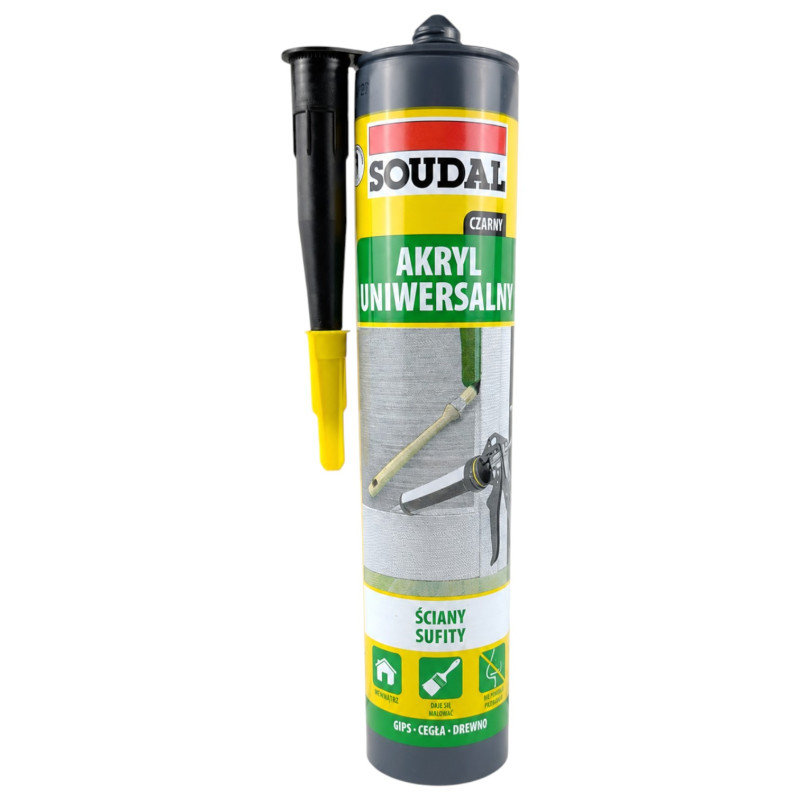 Герметик акриловый SOUDAL черный 280 мл (00-00012742)