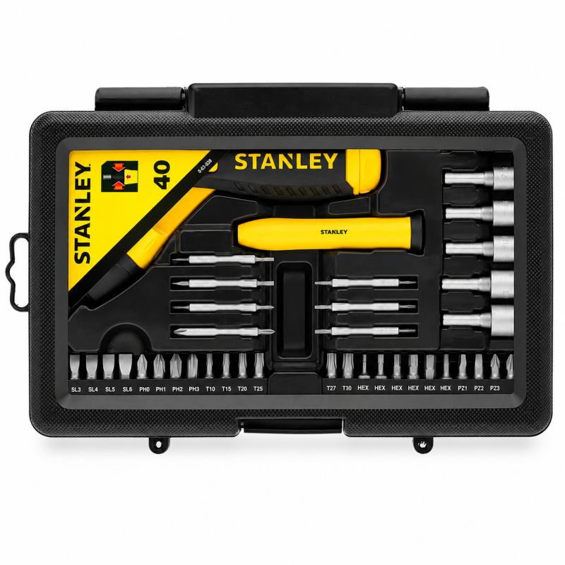 Набор отвёрток Stanley Pistol Grip Ratchet 40 предметов (0-63-038)