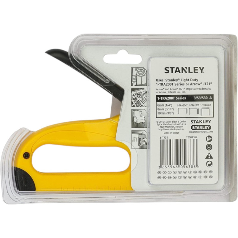 Степлер STANLEY Light Duty для скоб типа A 6–10мм (6-TR35)