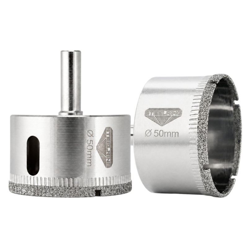 Алмазная гальваническая коронка Steelring D50 под дрель (ETS50)