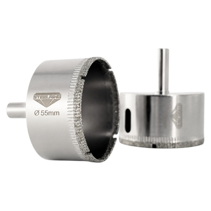 Алмазная гальваническая коронка Steelring D55 под дрель (ETS55)
