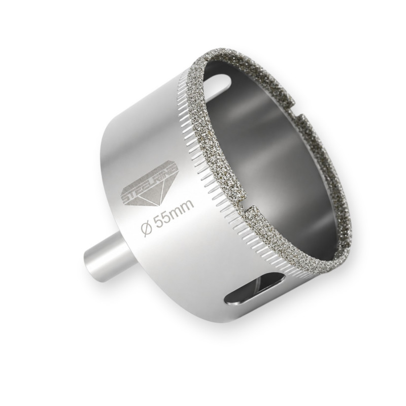 Алмазна гальванічна коронка Steelring D55 під дриль (STS55)