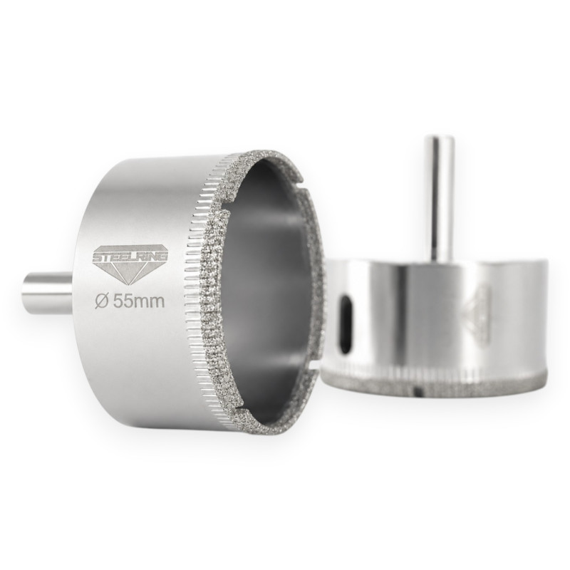 Алмазна гальванічна коронка Steelring D55 під дриль (STS55)