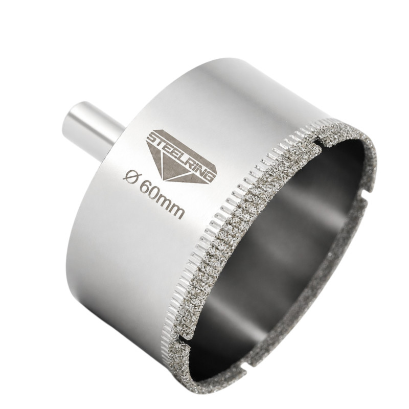 Алмазна гальванічна коронка Steelring D60 під дриль (ETS60)