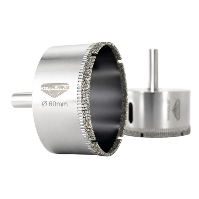 Алмазна гальванічна коронка Steelring D60 під дриль (ETS60)