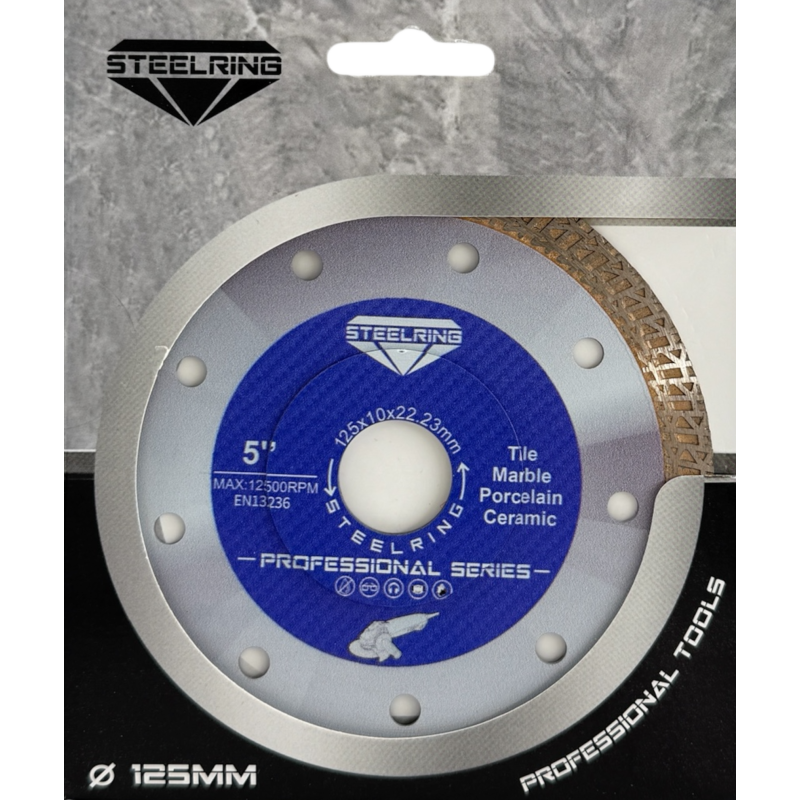 Диск алмазний відрізний Steelring PROFESSIONAL 125х1.2 мм (HPFT125)