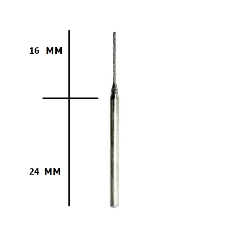 Алмазная фреза для гравера Steelring d 1,0 мм хв. 2.35 мм 10 шт. (TL10)