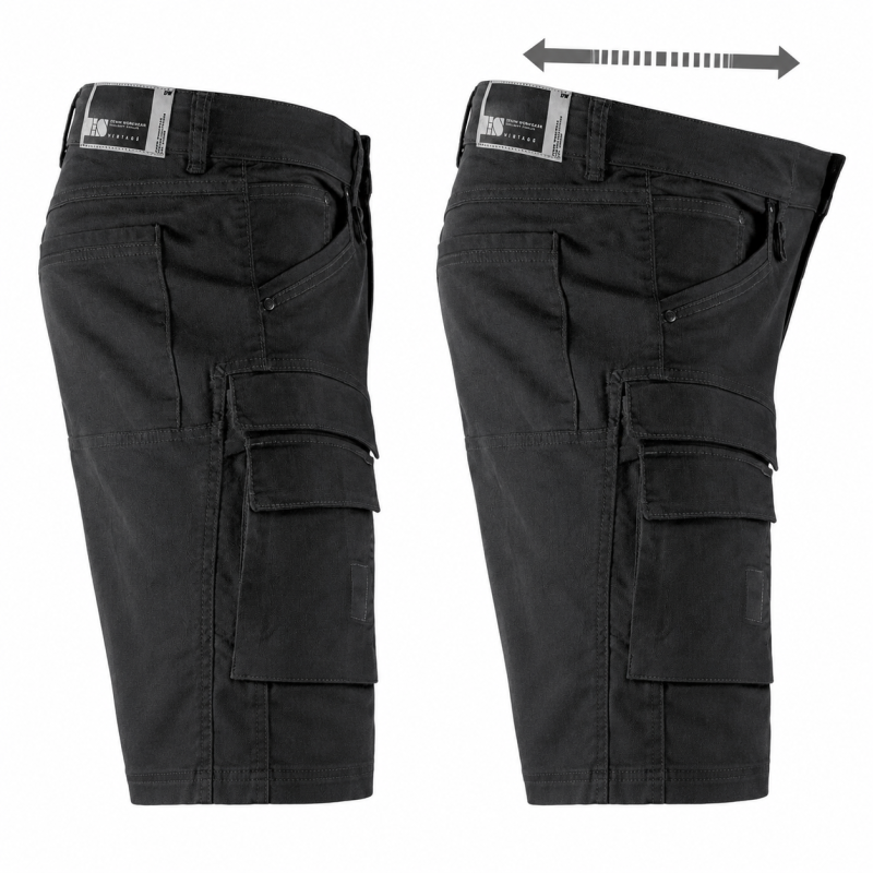Рабочие шорты Cargo STRAUSS e.s.vintage, р.58, чёрные (6655058)