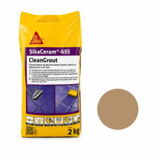 Затирка для швов водостойкая Sika CleanGrout Caramel карамель 2 кг (SikaCeram-655-CAR)