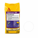 Затирка для швів водостійка Sika CleanGrout White біла 2 кг (SikaCeram-655-WH) – Фото №1