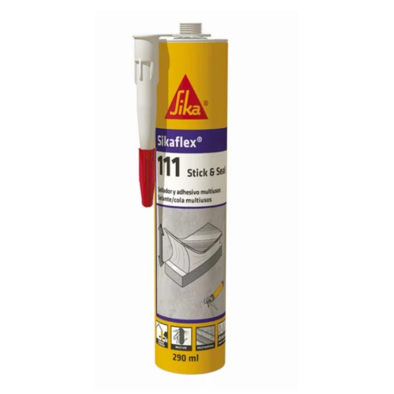 Клей-герметик (герметик) однокомпонентный белый 290 мл Sika Sikaflex 111 Stick&Seal (Sikaflex-111)