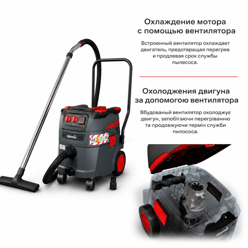 Промышленный пылесос Starmix iPulse М - 1635 Safe Plus (код 018638)