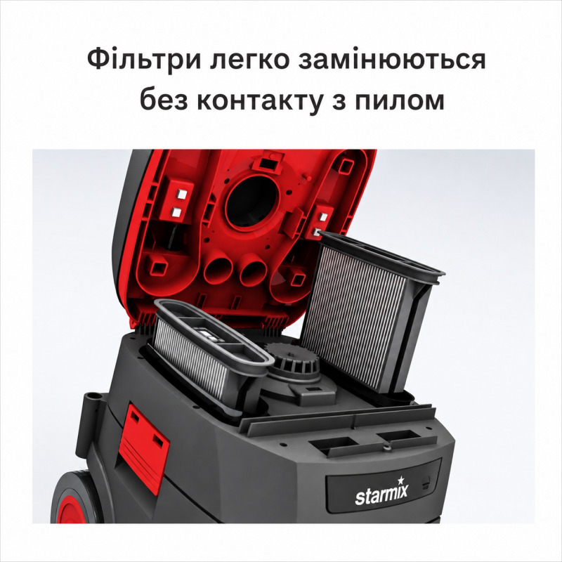 Пилосос будівельний (промисловий) професійний Starmix iPulse L-1635 TOP (018621)