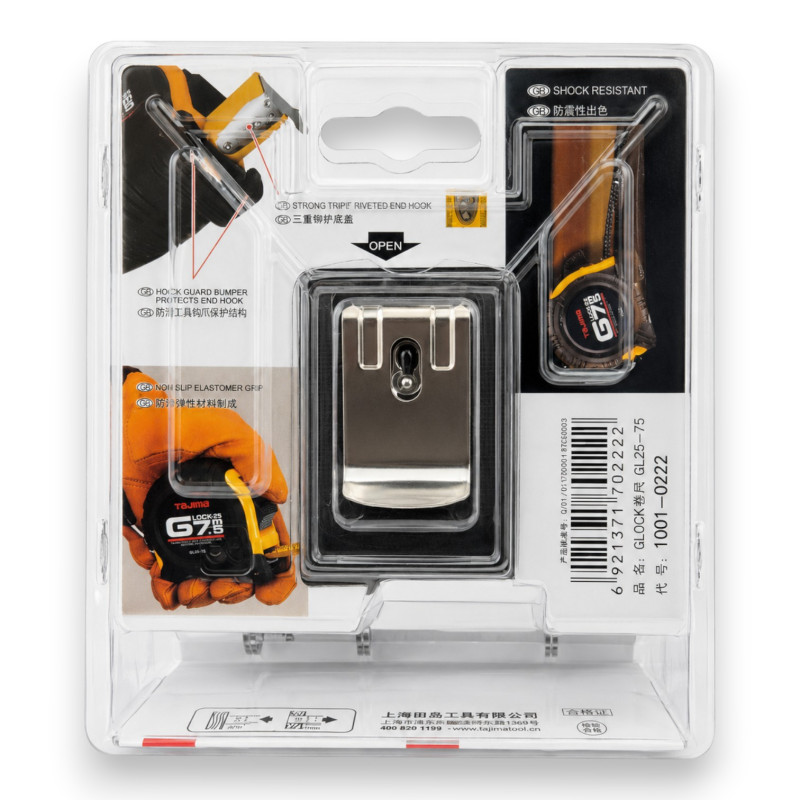 Рулетка будівельна TAJIMA G LOCK GL25-75, 7.5м (1001-0222)