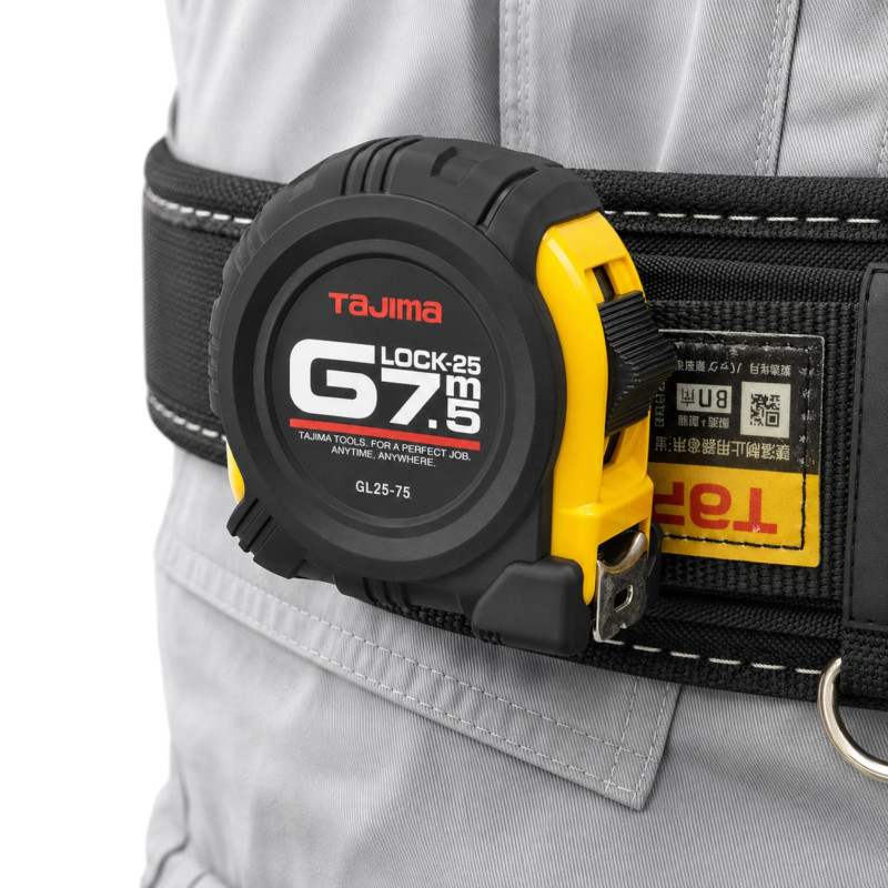 Рулетка будівельна TAJIMA G LOCK GL25-75, 7.5м (1001-0222)