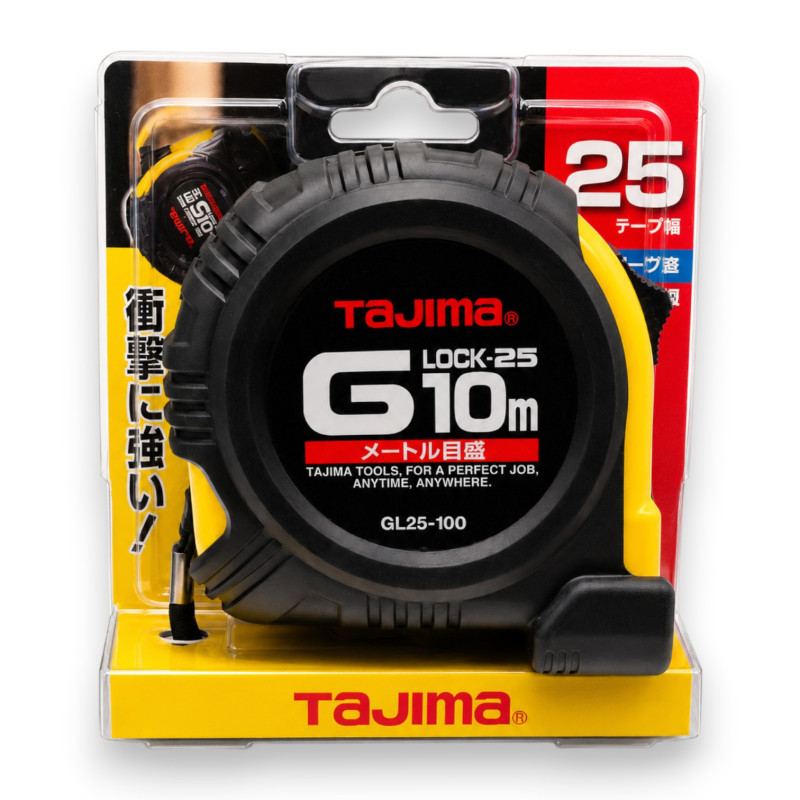 Рулетка будівельна TAJIMA G LOCK GL25-100BL, 10 м (1001-1878)