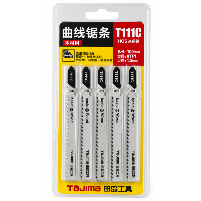 Пилка для лобзика по дереву Tajima 100 мм 8 TPI (XB-T111C) (1104-2712)