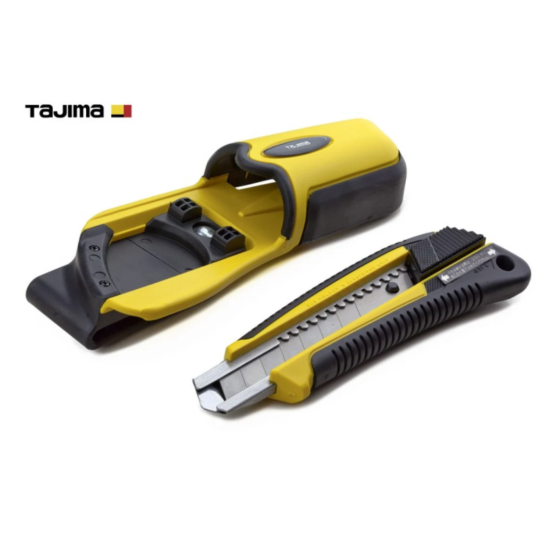 Нож строительный сегментный TAJIMA LC560YHSBL с кобурой 18 мм автоматический фиксатор GRI 560 (1101-1705)