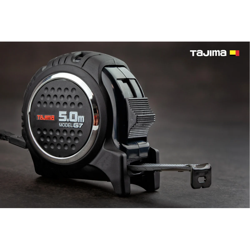 Рулетка будівельна TAJIMA G7 LOCK G7L1950 удароміцна посилена стрічка 5,0 м (1001-1670)