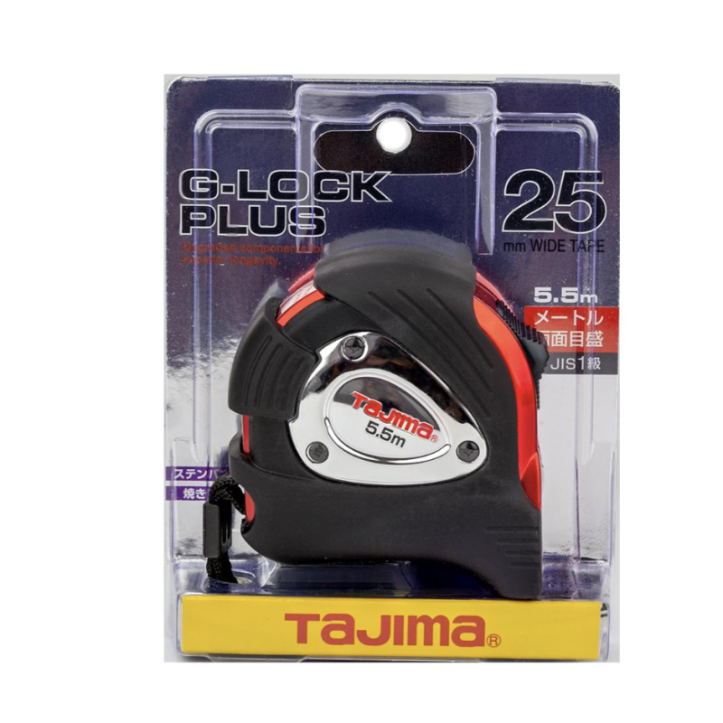 Рулетка будівельна TAJIMA G-LOCK PLUS ударостійка, водостійка 5,5 м (1001-1903)