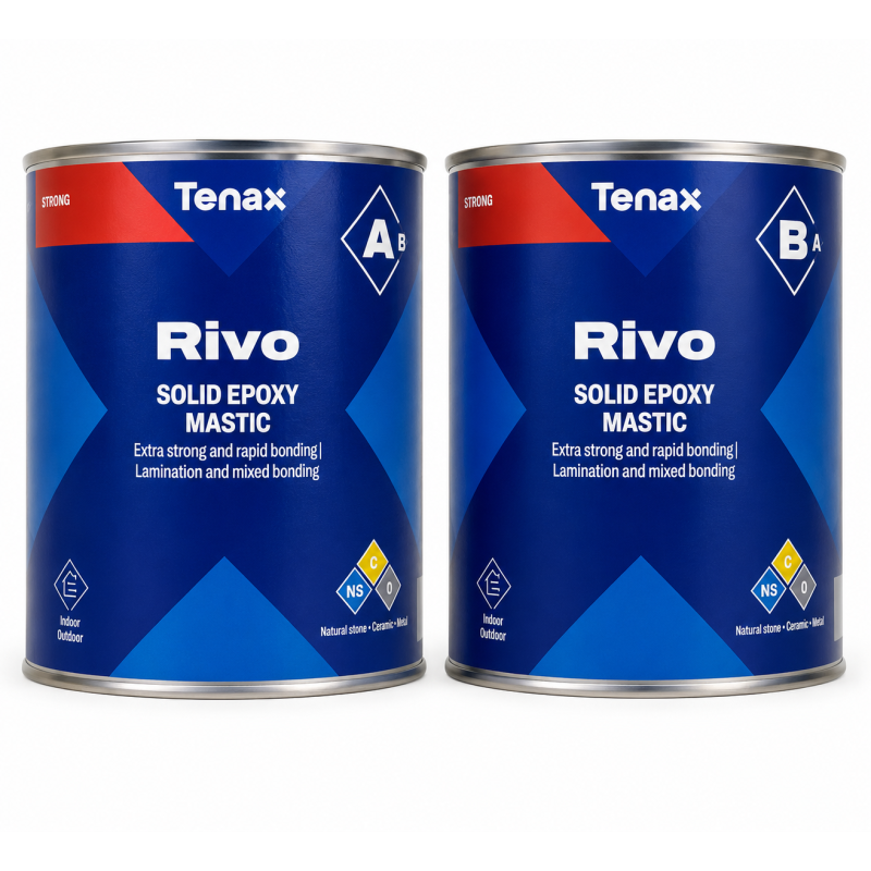 Эпоксидный клей Tenax RIVO 15 (A+B) Nero (черный) 1+1л (RIV15NER)