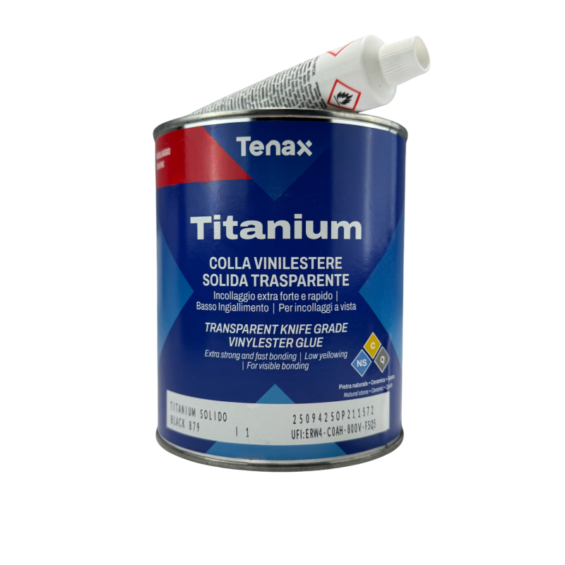 Клей вінілефірний Tenax TITANIUM Black для каменю та кераміки, 1 л (TITANIUMBLACK)