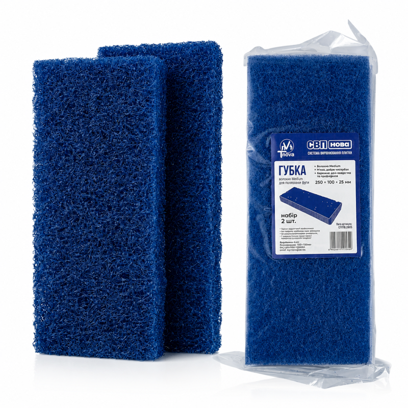 Губка-волокно для епоксидної фуги T-Nova Medium 250×100×25, 2 шт (TNV013)
