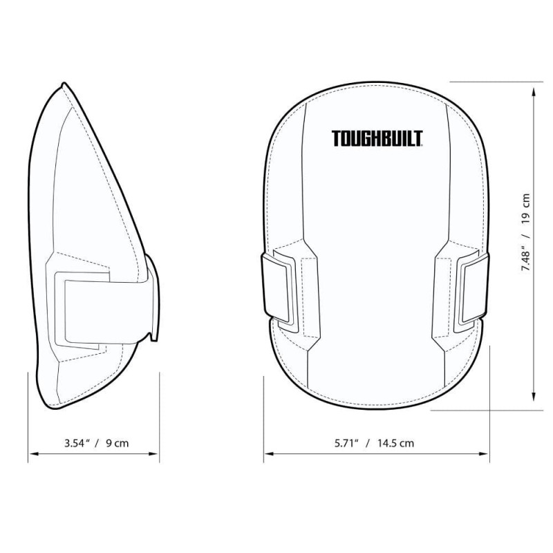 Наколенники TOUGHBUILT 2 в 1 универсальные (TB-KP-1)
