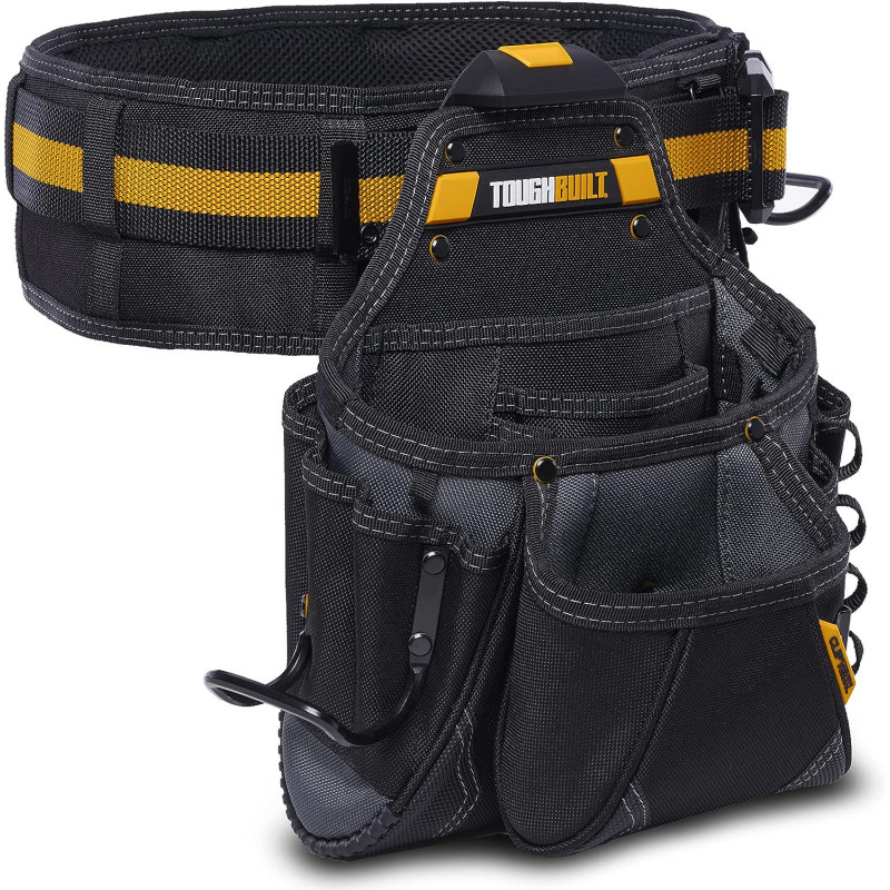 Пояс для инструментов монтажника трехкарманный ClipTech TOUGHBUILT (TB-CT-101-3P)
