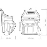 Сумка электрика на пояс  TOUGHBUILT 20/15×8×22см, 14 отделений (TB-229) – Фото №3
