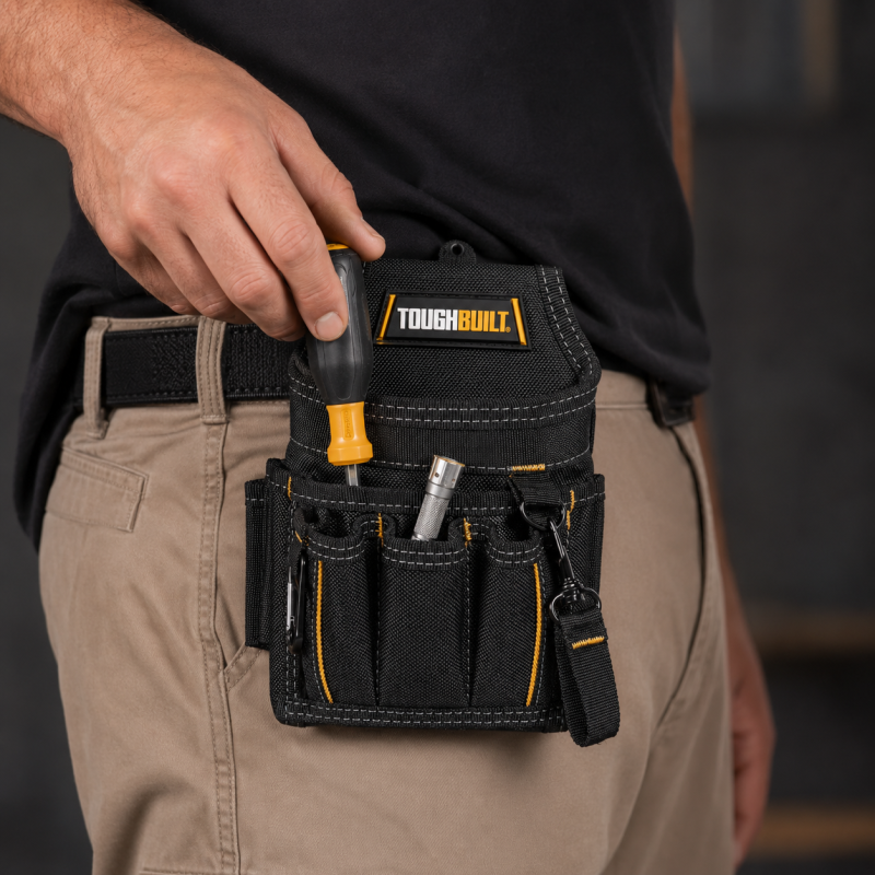 Сумка электрика на пояс  TOUGHBUILT 20×8×22см, 14 отделений (TB-229)