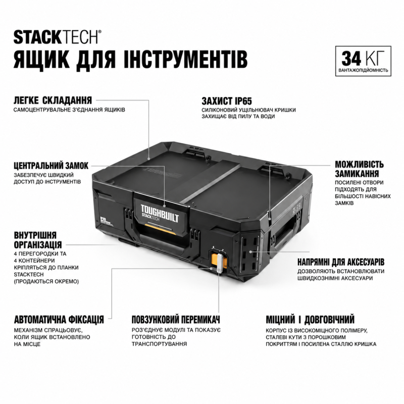 Ящик для инструментов TOUGHBUILT StackTech (TB-B1-B-30)
