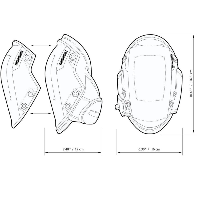 Наколінники Toughbuilt GelFit Rocker для твердих поверхонь (TBL-KP-G201-R)